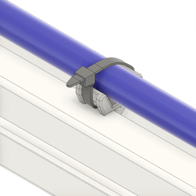 66-120-0 MODULAR SOLUTIONS CABLE TIE DOWNS<br>1/4 TURN CABLE BLOCK, 25MM, GRAY